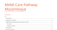 Mozambique MAMI Care pathways