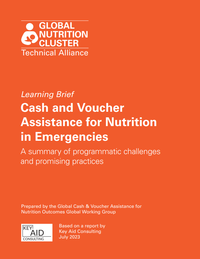 Cash and Voucher Assistance for Nutrition in Emergencies