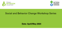 Social and Behavior Change Workshop Series