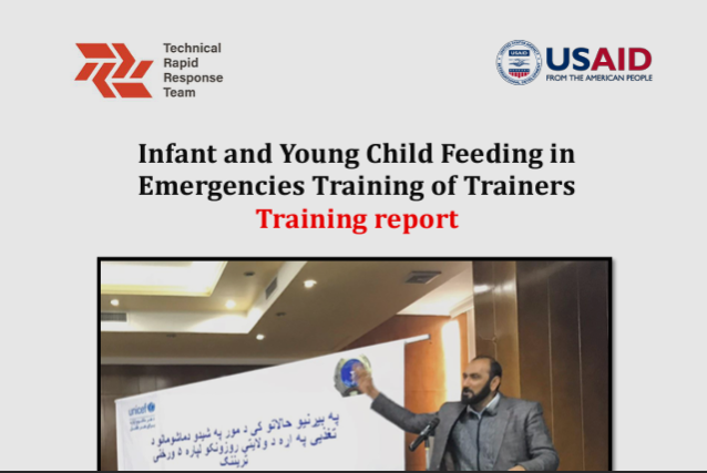 IYCF-E Training of Trainers Training Report