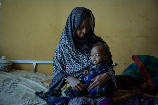 Orbate, a woman whose child is being treated of severe acute malnutrition in a stabilization center